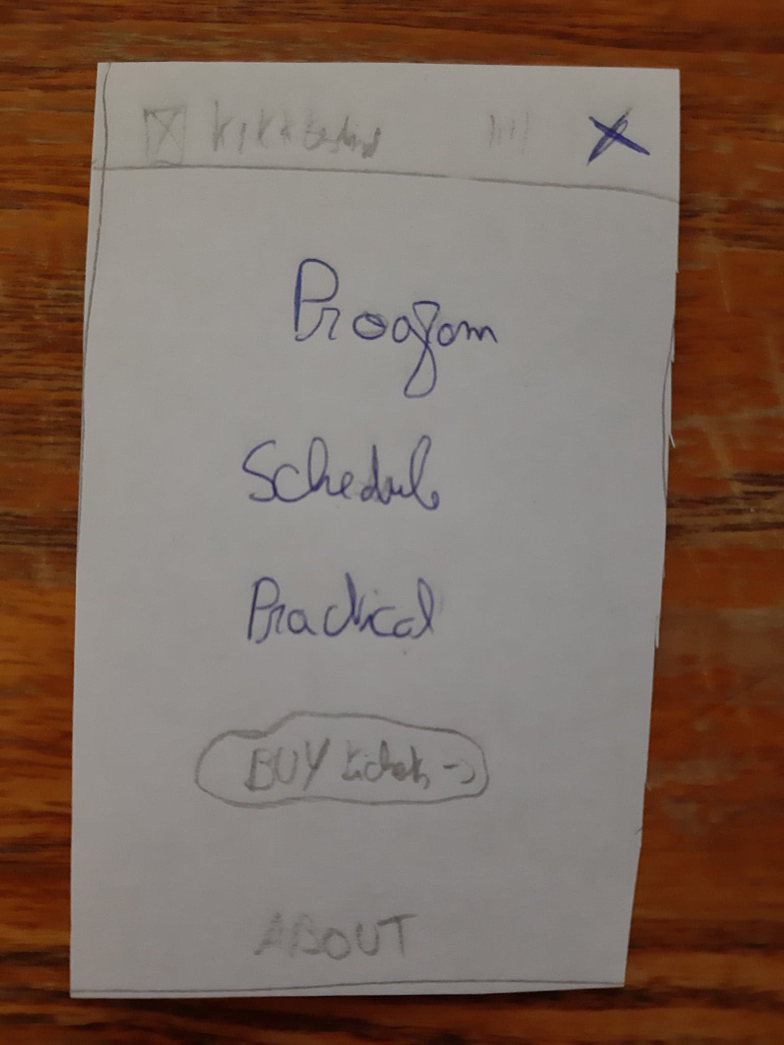 prototype papier burger menu